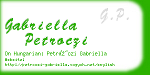 gabriella petroczi business card